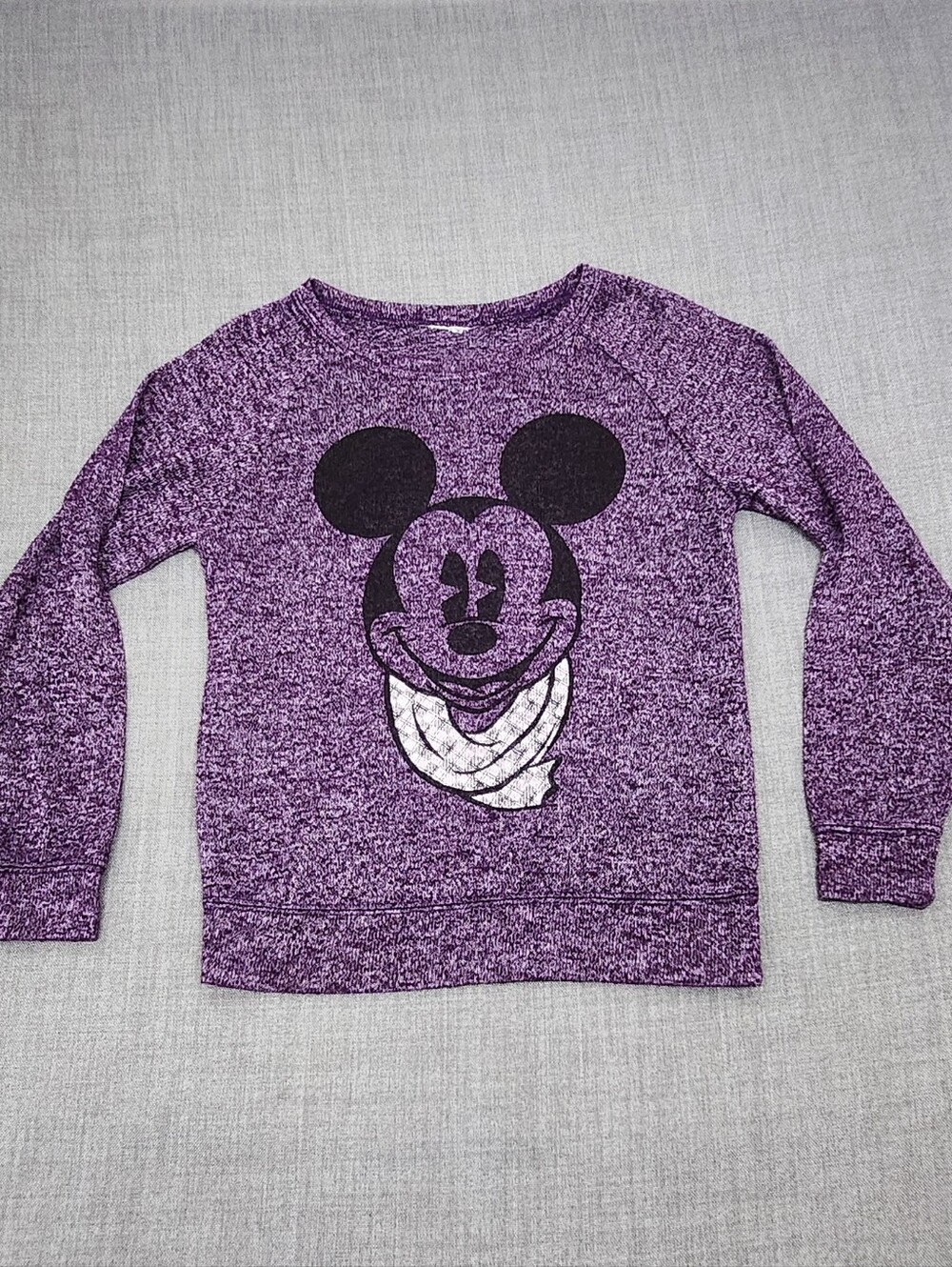 Disney Parks Mickey Mouse Soft Knit Lightweight Purple Sweater. Extra Small